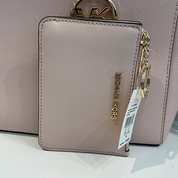 MICHAEL KORS SMALL TOP ZIP COINPOUCH WITH ID CARD CASE WALLET 
POWDER BLUSH 
NWT - Picture 13 of 16